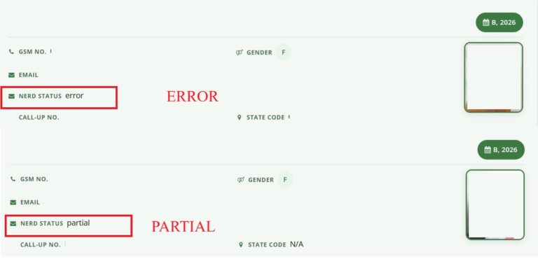 What Does Your NERD Status Mean on the NYSC Portal?