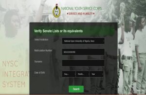 Nysc senate list portal 