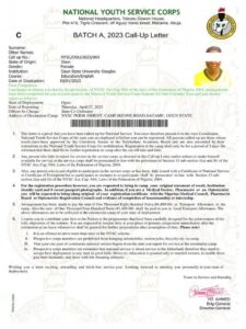 Sample of nysc ppa posting letter 