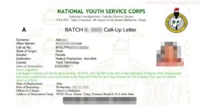Sample of nysc call up letter 