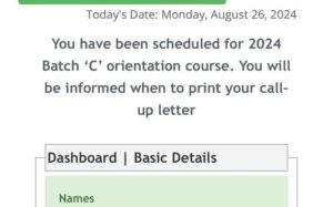 How long does it take for a NYSC call-up letter to be out