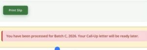 How do I know if my call-up letter is ready?